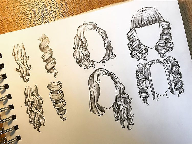 hair drawing reference' in Drawing References and Resources