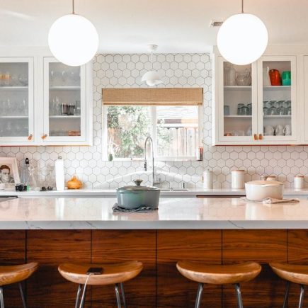 four brown stools
